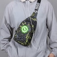 thumbnail image 1 of Crossbody Chest Bag Sports Sling Pack, Multi Pocket Layered Storage, Adjustable Strap, Lightweight Water Resistant Cloth, Reflective Night Safety, 30x15 cm, 1 of 9