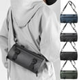 thumbnail image 1 of Crossbody Cylindrical Bag | Waterproof Shoulder Sling | Large Capacity Chest Bag | Lightweight Durable Travel Pouch | Multiple Compartments | 27x15x14cm | Versatile Color Options, 1 of 6