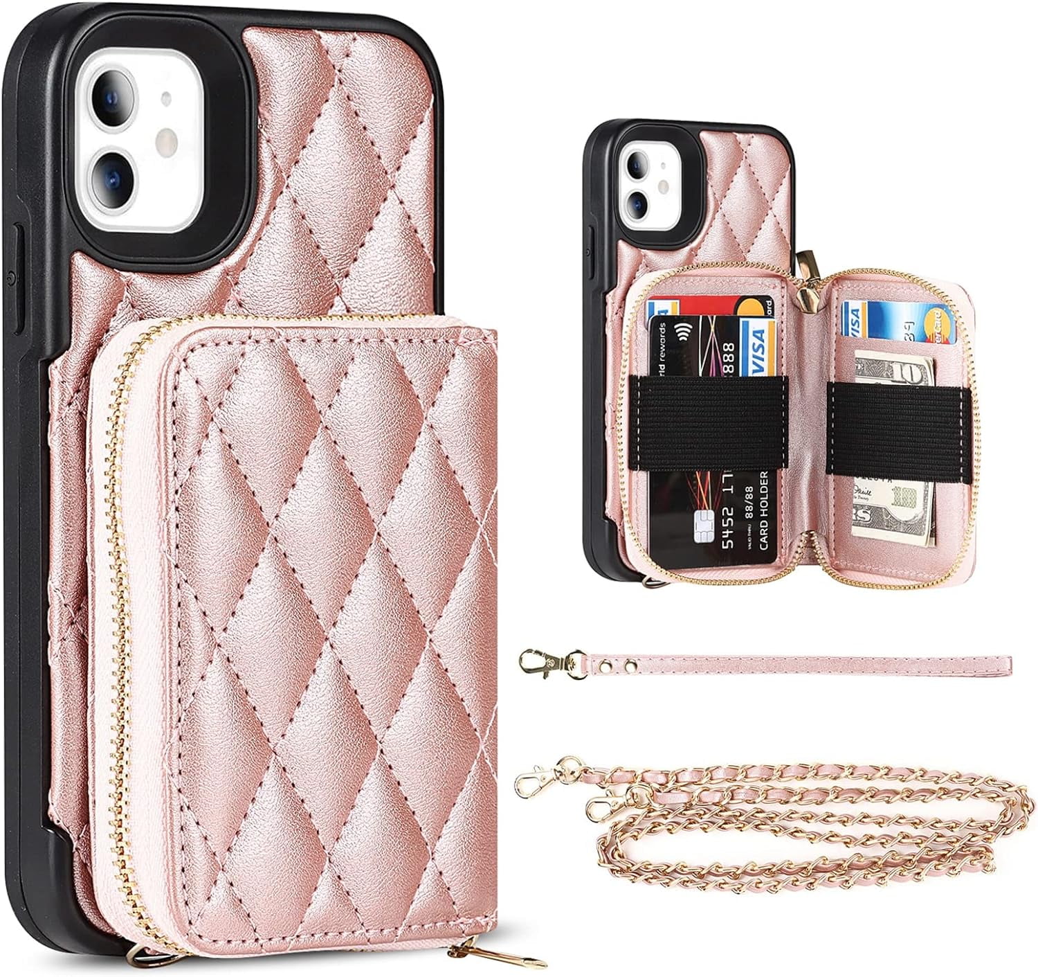 Crossbody Detachable 2 in 1 Wallet Case for iPhone 11,Crossbody Case
