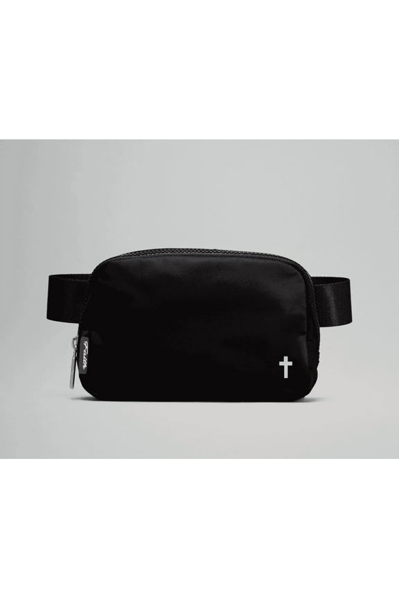 Crossbody Faith Belt Bag Womens Mens Adjustable Strap Black