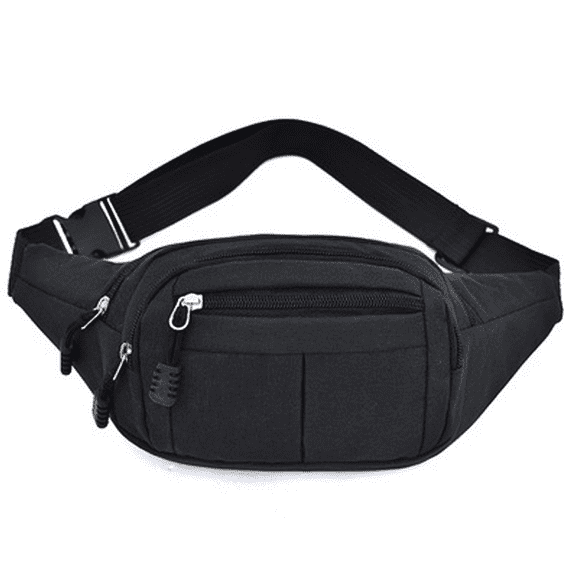 Crossbody Fanny Pack for Men&Women,Large Waist Bag for Outdoors Workout Traveling Casual Running - black