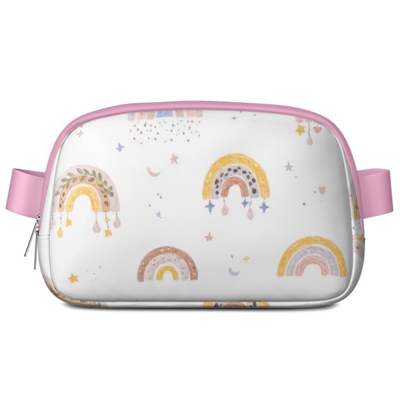 Crossbody Fanny Pack for Men&Women Waist Bag & Hip Bum Bag with Adjustable Strap for Casual Running Hiking Cycling Rainbow Cartoon Sporty Waist Pack