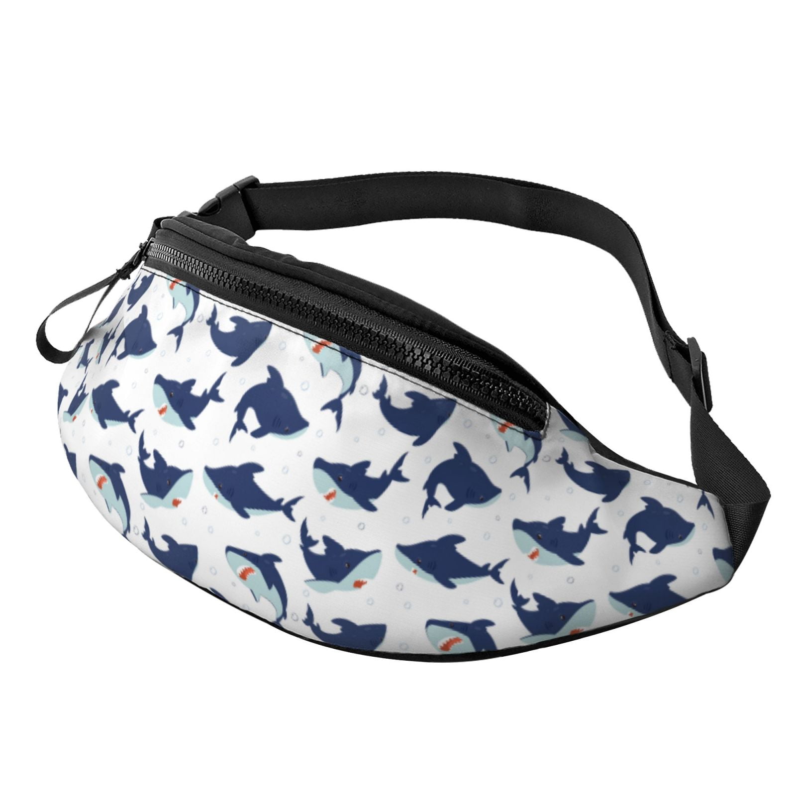 Crossbody Fanny Packs for Women Men - Cartoon Funny Cute Shark_B Travel ...