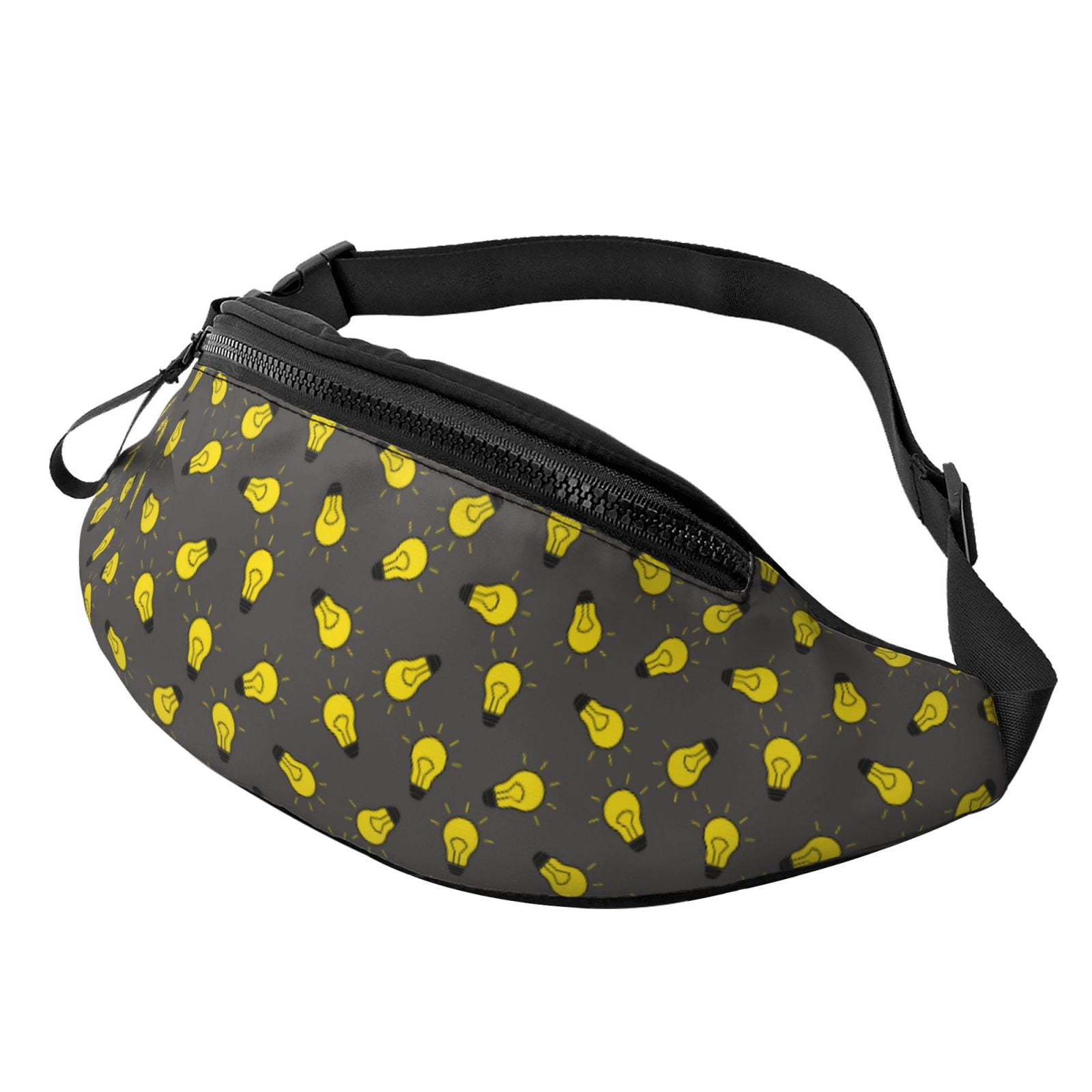 Crossbody Fanny Packs for Women Men yellow Light Bulb Pattern Travel