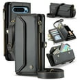thumbnail image 1 of Crossbody for Google Pixel 10 / 10 Pro Case Wallet RFID Blocking with 10-Card Holder Zipper Bills Slot, Soft PU Leather Magnetic Shoulder Wrist Strap for Google Pixel 10 / 10 Pro Case Women, Black, 1 of 10