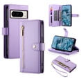 thumbnail image 1 of Crossbody for Google Pixel 8 Pro Phone Case Wallet with Card Slots Zipper Pocket, PU Leather Magnetic Lanyard Wrist Strap Purse Cover with Flip Stand for Google Pixel 8 Pro Women Girls, Purple, 1 of 9