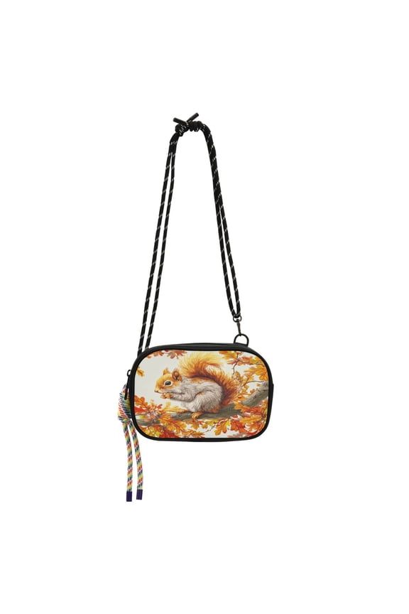 Crossbody Handbag Phone Purse Mobile Phone Bag Crossbody Phone Bag Comfortable and Durable Beautiful Orange Squirrel