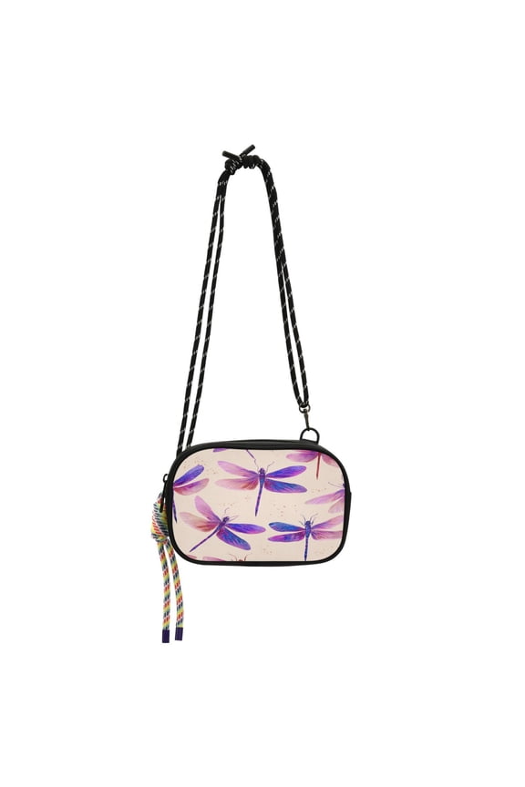 Crossbody Handbag Phone Purse Mobile Phone Bag Crossbody Phone Bag Comfortable and Durable Beautiful Purple Dragonfly