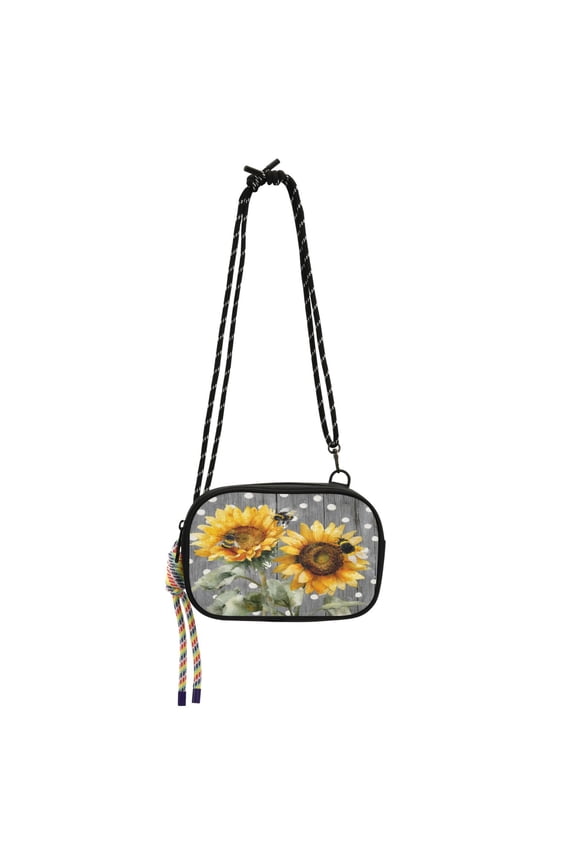 Crossbody Handbag Phone Purse Mobile Phone Bag Crossbody Phone Bag Comfortable and Durable Bee Sunflower
