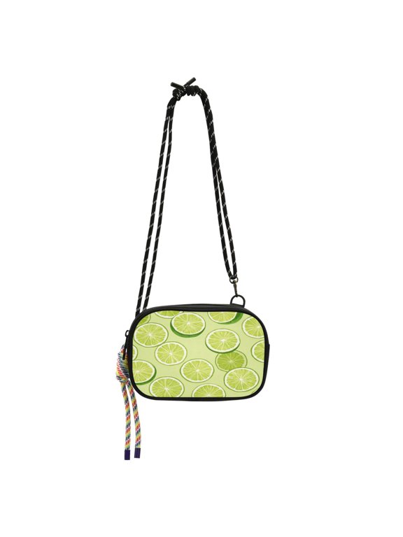 Crossbody Handbag Phone Purse Mobile Phone Bag Crossbody Phone Bag Comfortable and Durable Bright Green Lime Slices