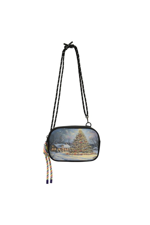 Crossbody Handbag Phone Purse Mobile Phone Bag Crossbody Phone Bag Comfortable and Durable Christmas House and Tree Picture