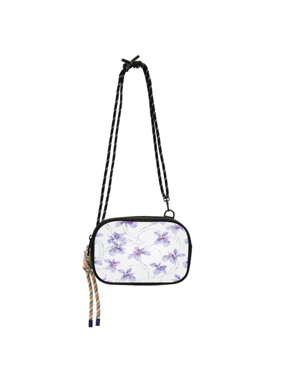 Crossbody Handbag Phone Purse Mobile Phone Bag Crossbody Phone Bag Comfortable and Durable Delicate Purple Iris Design