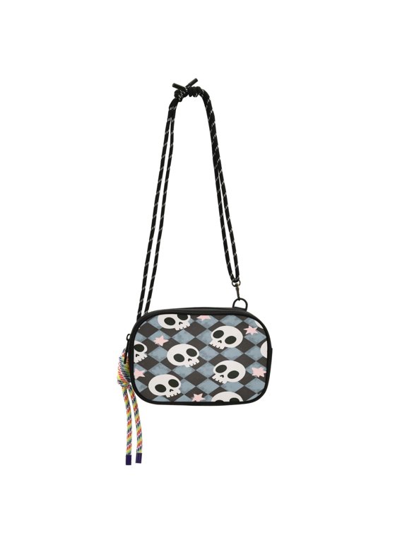 Crossbody Handbag Phone Purse Mobile Phone Bag Crossbody Phone Bag Comfortable and Durable Grey Skull Phantom