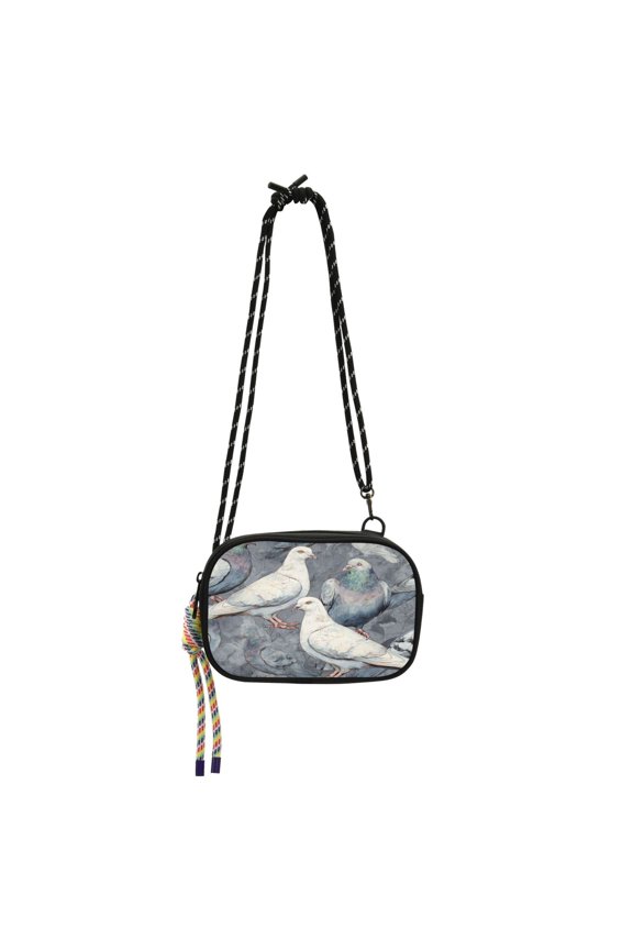Crossbody Handbag Phone Purse Mobile Phone Bag Crossbody Phone Bag Comfortable and Durable Ink-wash Pigeon Art