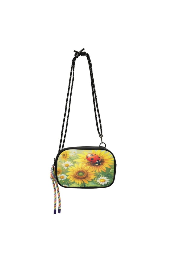 Crossbody Handbag Phone Purse Mobile Phone Bag Crossbody Phone Bag Comfortable and Durable Red Ladybug