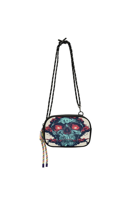 Crossbody Handbag Phone Purse Mobile Phone Bag Crossbody Phone Bag Comfortable and Durable Scary Skull