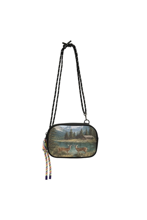 Crossbody Handbag Phone Purse Mobile Phone Bag Crossbody Phone Bag Comfortable and Durable Two White Tailed Deer