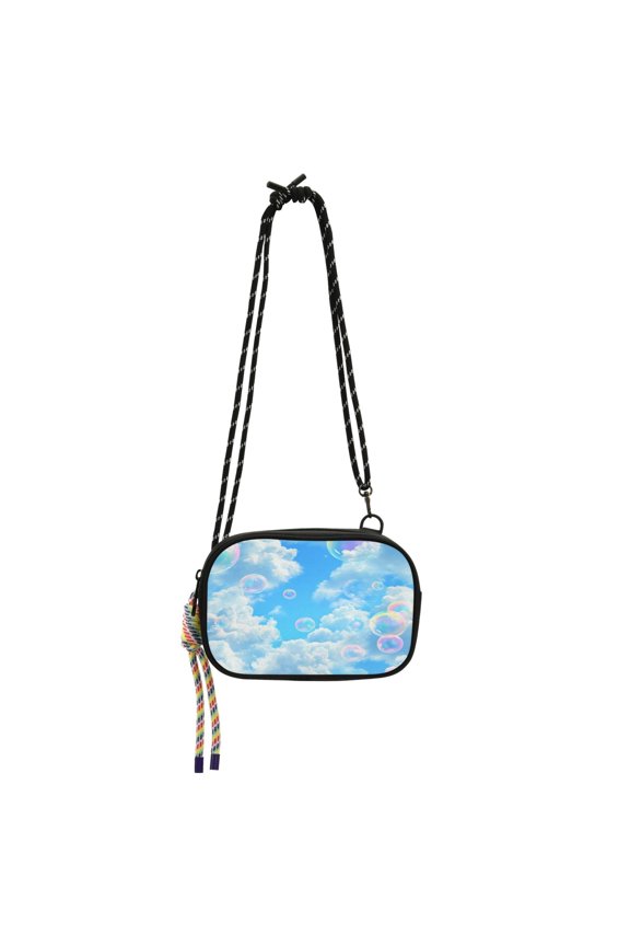 Crossbody Handbag Phone Purse Mobile Phone Bag Crossbody Phone Bag Comfortable and Durable White Cloud Bubble