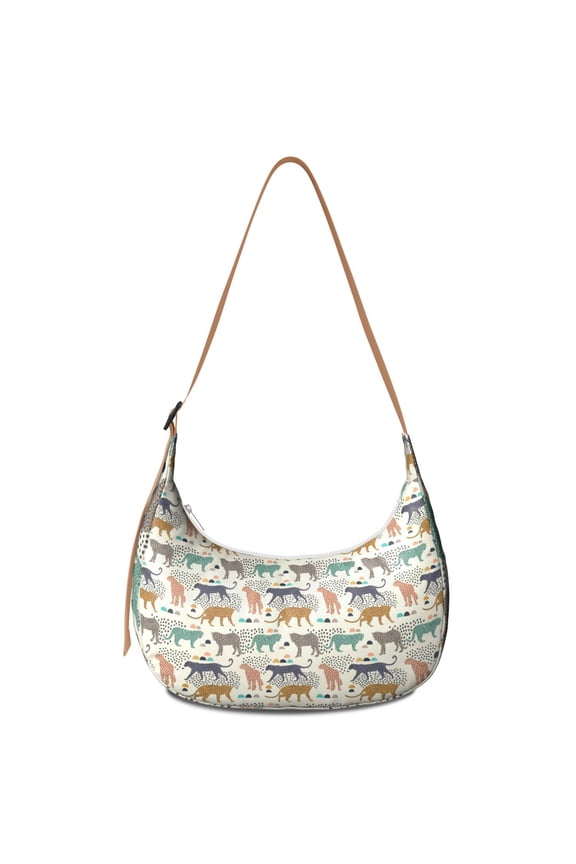 Crossbody Handbag for Women – Water-Resistant & Lightweight, Artistic Bengal Tiger Face Print, Tribal Jungle Stripes Design, Spacious Durable Purse for Tiger Lovers