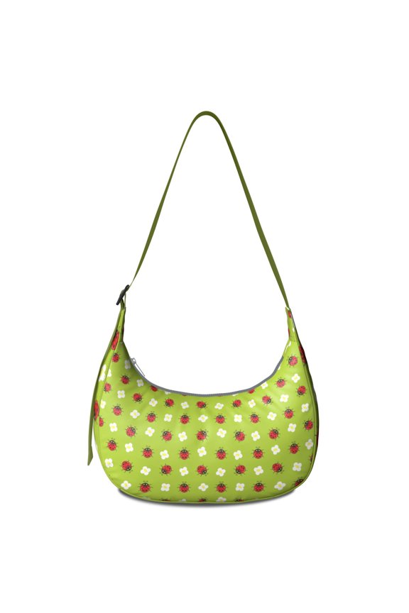 Crossbody Handbag for Women – Water-Resistant & Lightweight, Cute Cartoon Ladybug Print, Polka Dot Garden Design, Spacious Durable Purse for Nature Insect Lovers