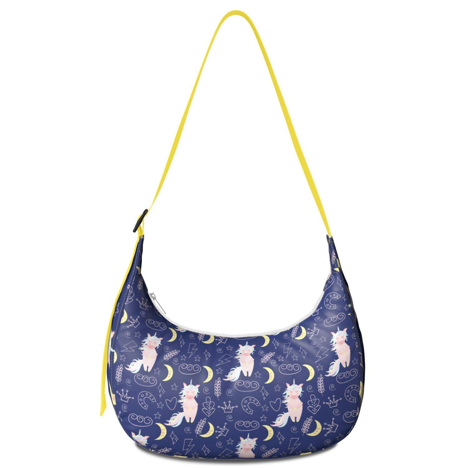 Crossbody Handbag for Women – Water-Resistant, Lightweight & Spacious, Unicorn and rainbow theme, Cute unicorn, Galaxy, Artistic unicorn illustration Style Bag