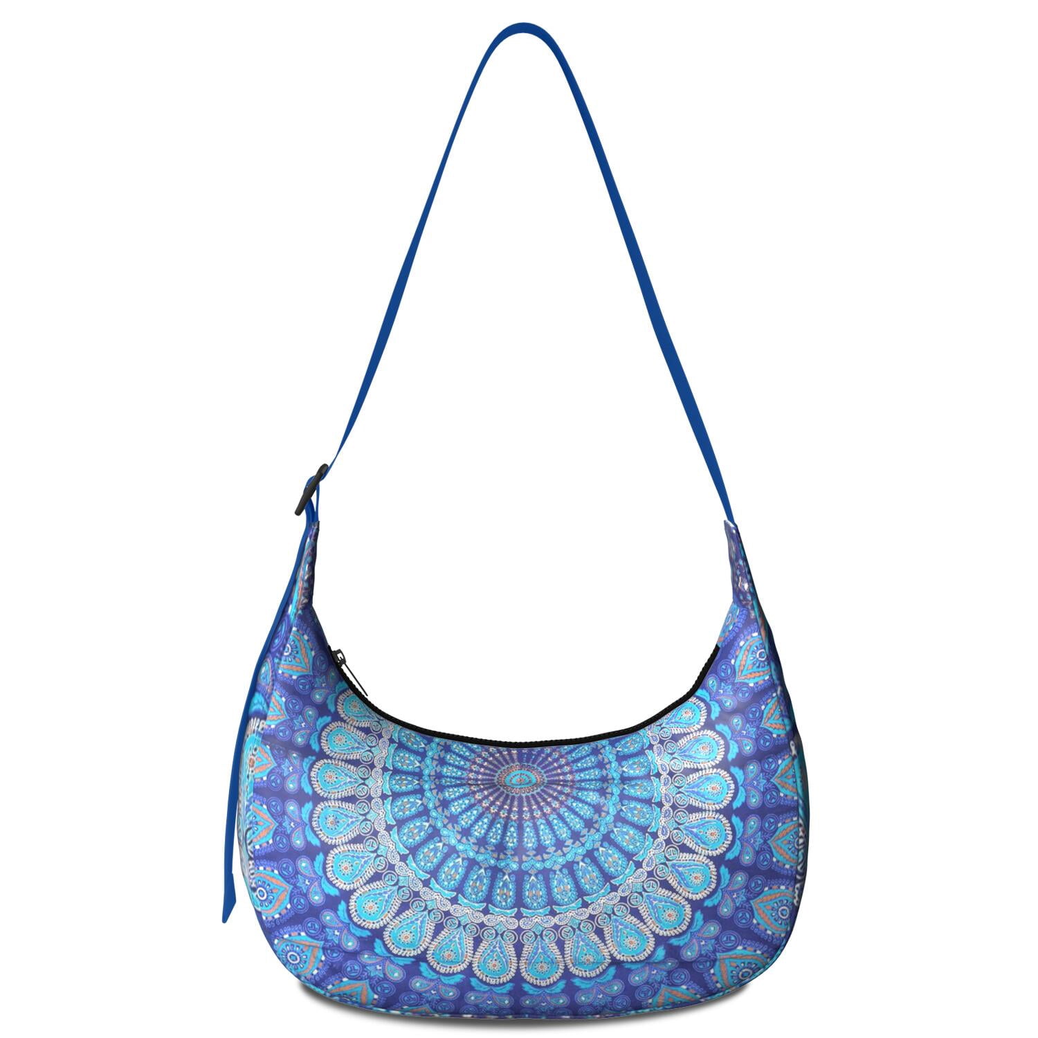 Crossbody Handbag for Women – Water-Resistant Nylon Fabric, Ideal for Travel, Work, or Daily Use, Colorful, Floral, Boho, Aesthetic Style Lightweight Bag