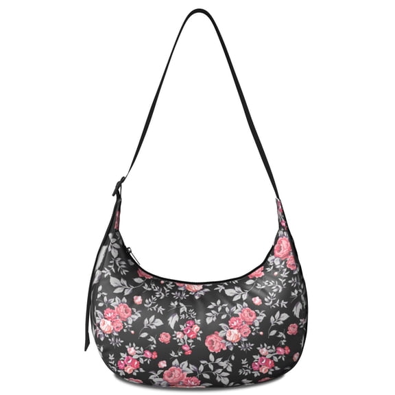 Crossbody Handbag for Women – Lightweight and Spacious, Boho Floral and Butterfly Illustration, Rustic Romantic Floral and Bee Artwork Purse