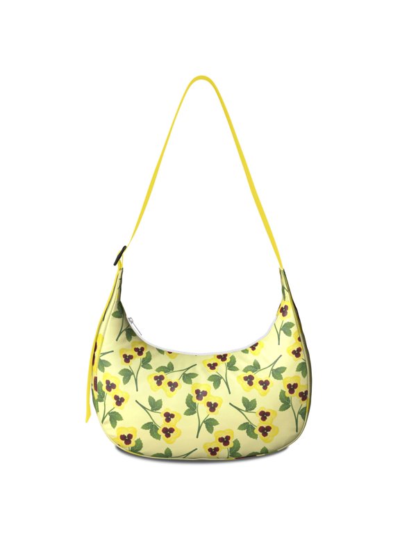 Crossbody Handbag for Women – Water-Resistant Nylon, Boho Vintage Floral and Skull Print, Romantic Floral and Leopard Pattern Purse