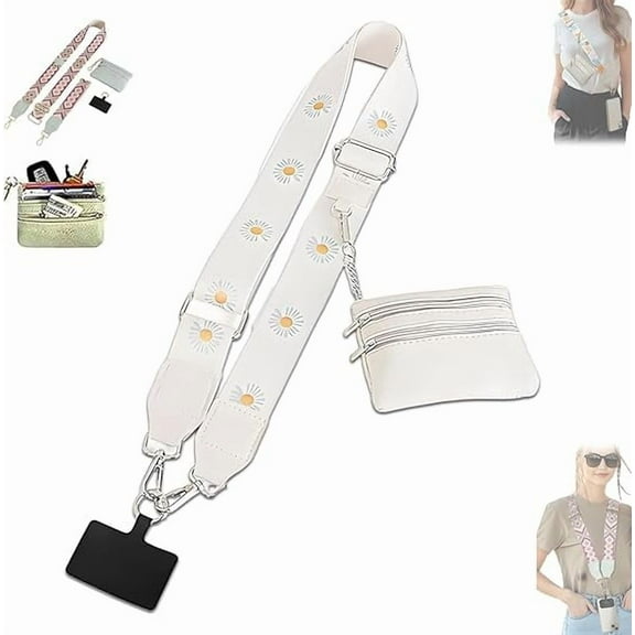 Crossbody Lanyard Teacher, Adjustable Phone Strap for Walkie Talkie Teacher, Multi-purpose Storage Cellphone Chain