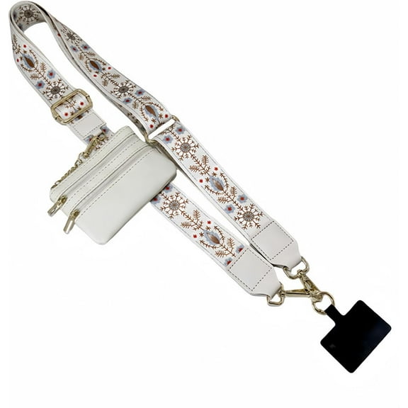 Crossbody Lanyard Teacher,Clip and Go Strap for Phone with Wallet Crossbody,Phone Strap with Zippered Pouch