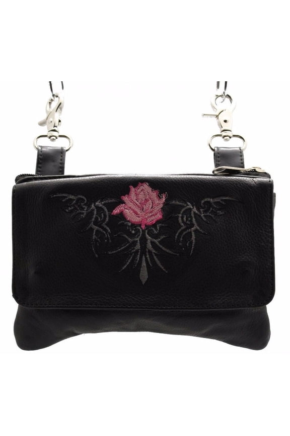 Crossbody Leather Pouch for Women Zipper Hip Belt Bag Clip-on Belt Purse Juzar Tapal Collection