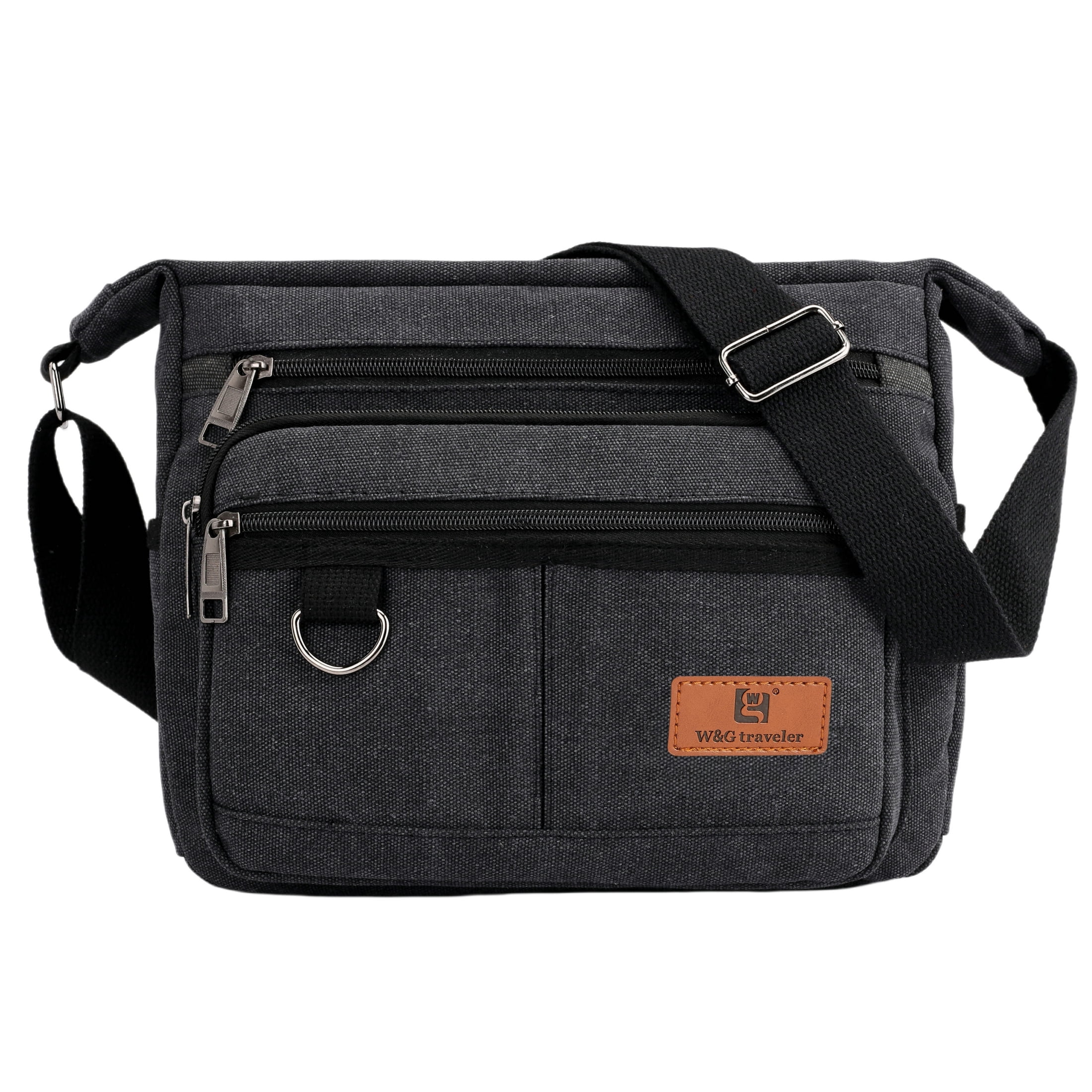 Crossbody Messenger Bag for iPad Pro 12.9 inches, Rfid Shoulder Purse w/Water Bottle Holders, 13 inch Laptop Briefcase, Built-in Wallet, Black