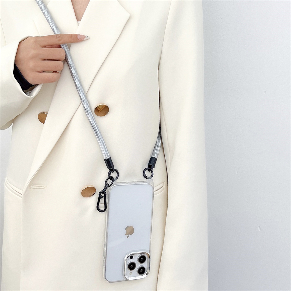 Crossbody Necklace Lanyard Cord Transparent Holder Phone Case For iPhone 15 11 12 13 14 Pro Max