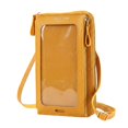 thumbnail image 1 of Crossbody Phone Bag With Touch Screen Window, PU Leather Small Sling Purse With Card Slots, Adjustable Strap & Charging Port, Hands-Free For Travel Work, 1 of 10