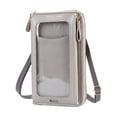thumbnail image 1 of Crossbody Phone Bag With Touch Screen Window, PU Leather Small Sling Purse With Card Slots, Adjustable Strap & Charging Port, Hands-Free For Travel Work, 1 of 10