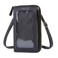 thumbnail image 1 of Crossbody Phone Bag With Touch Screen Window, PU Leather Small Sling Purse With Card Slots, Adjustable Strap & Charging Port, Hands-Free For Travel Work, 1 of 10