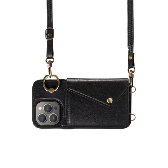 Crossbody Phone Case for iPhone 15 Pro Max, Adjustable and Removeable Shoulder Strap 47"