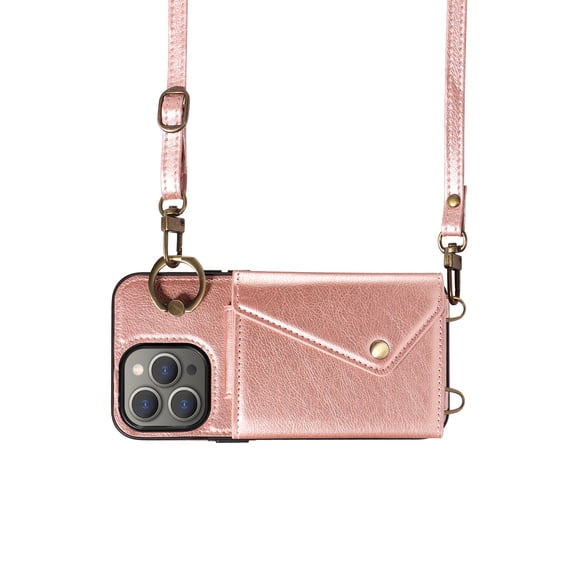 Crossbody Phone Case for iPhone 15 Pro Max, Adjustable and Removeable Shoulder Strap 47"