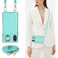 thumbnail image 1 of Crossbody Phone Cases for iPhone X/XS with Card Holder for Women,iPhone Xs Case Wallet with Lanyard Strap,PU Leather Magnetic Clasp [Ring Holder Kickstand],5.8" Mint Green, 1 of 13