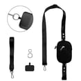 thumbnail image 1 of Crossbody Phone Lanyard with Detachable RFID Wristlet Wallet, Adjustable Strap for Phone and Wallet, ID Window and Zipper, Black, 1 of 6
