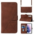 thumbnail image 1 of Crossbody Phone case for Samsung Galaxy S23 case with Shoulder Strap Card Holder for Samsung S23 Magnetic flip Wallet Cover Premium PU Leather with Credit Card Slot and Kickstand,Brown, 1 of 11