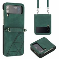 Crossbody Phone case for Samsung Galaxy Z flip 4 case with Adjustable Shoulder Strap for Samsung Z flip 4 Magnetic flip Cover Premium PU Leather Shockproof for women girls,
Darkgreen