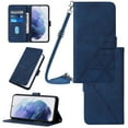 thumbnail image 1 of Crossbody Phone case for iPhone 12 Pro Max case with Shoulder Strap Card Holder for iPhone 12 Pro Max Magnetic flip Wallet Cover Premium PU Leather with Credit Card Slot and Kickstand,
Blue, 1 of 11