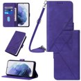 thumbnail image 1 of Crossbody Phone case for iPhone 15 Pro Max case with Shoulder Strap Card Holder for iPhone 15 Pro Max Magnetic flip Wallet Cover Premium PU Leather with Credit Card Slot and Kickstand,
Purple, 1 of 11