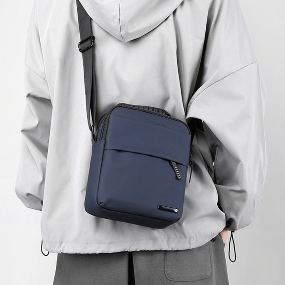Crossbody Portable Shoulder Bag Waterproof Men,Blue