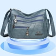 thumbnail image 1 of Crossbody Purse for Women Ladies Soft PU Leather Shoulder Bag with Multiple Pockets, Large Handbag Fashion Tote Top Handle Satchel, Blue, 1 of 7