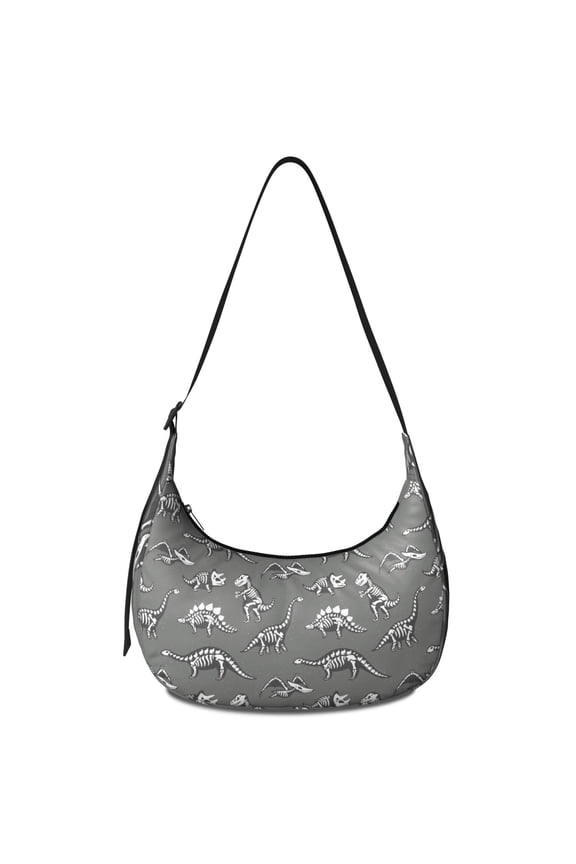 Crossbody Purse for Women – Water-Resistant Nylon, Cartoon Dinosaur Print, Roaring Dinosaur in Forest Theme, Comfortable Adjustable Shoulder Bag