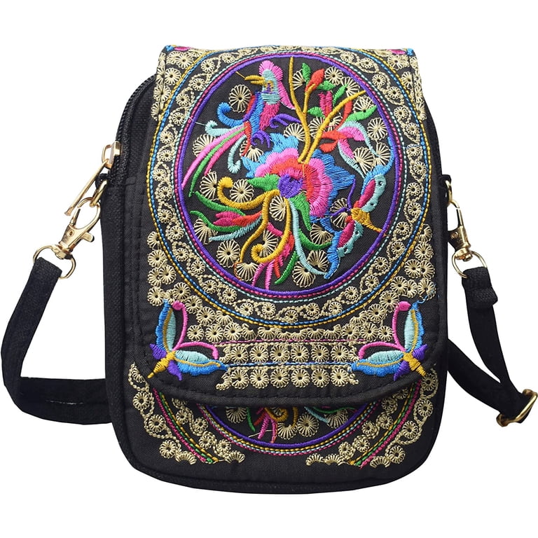 Crossbody Purses, Women's Small Boho Canvas Crossbody Camera Bag