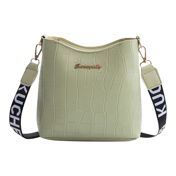 Crossbody Purses for Women Fashion Elegant Retro Shoulder Bag Mobile Phone Wallet Handabgs Solid Color PU Bags Satchel with Guitar Strap
