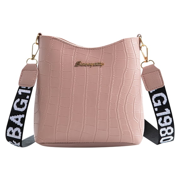 Crossbody Purses for Women Fashion Elegant Retro Shoulder Bag Mobile Phone Wallet Handabgs Solid Color PU Bags Satchel with Guitar Strap